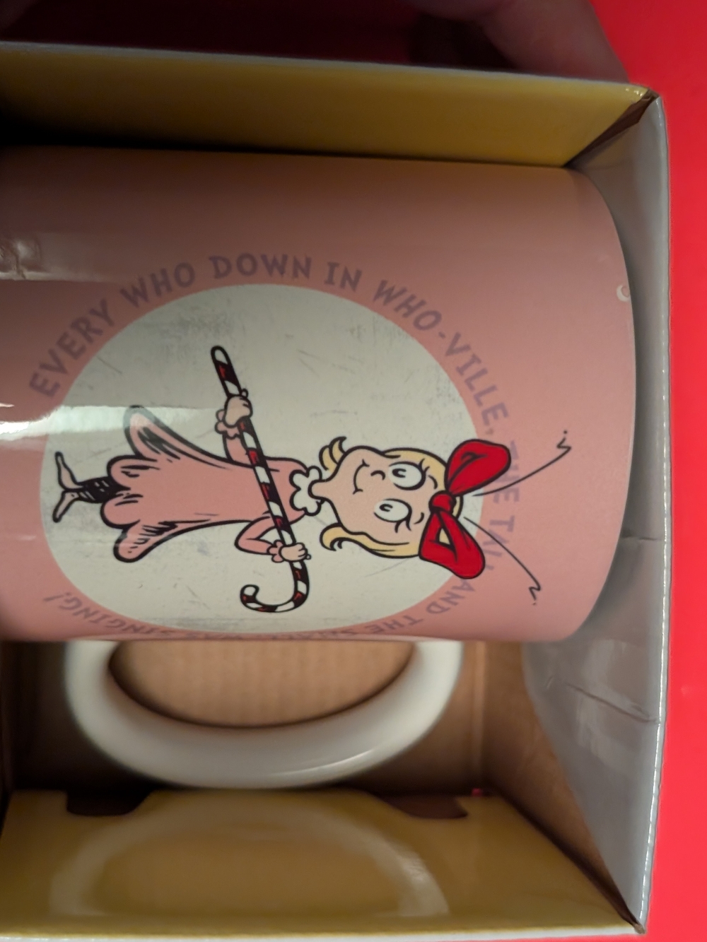 Pink Dr. Seuss Who-ville Girl Cindy Lou Ceramic Mug